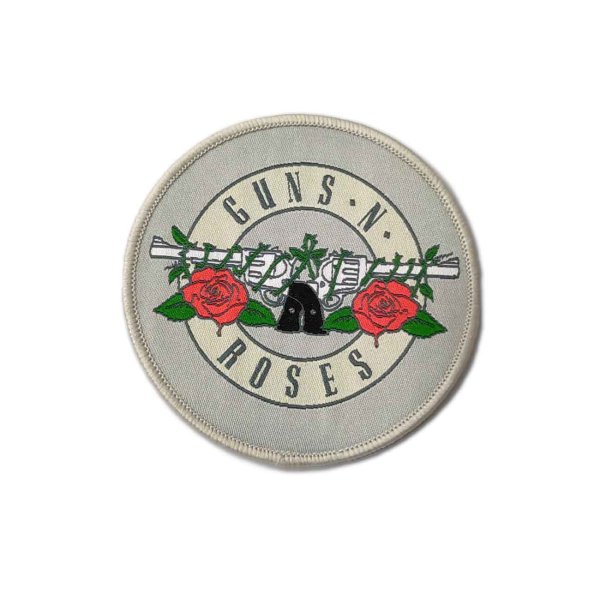 画像1: Guns N' Roses パッチ／ワッペン ガンズ・アンド・ローゼス Silver Circle Logo (1)