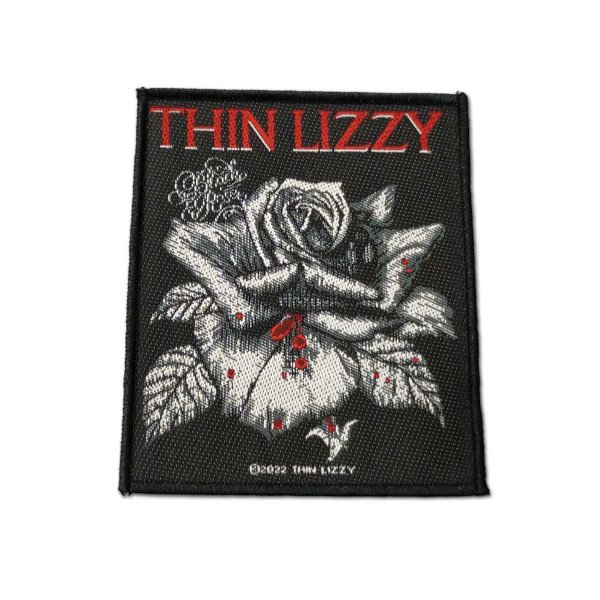 画像1: Thin Lizzy パッチ／ワッペン シン・リジィ Black Rose (1)
