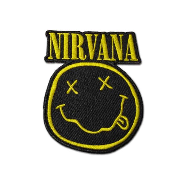 画像1: Nirvana アイロンパッチ／ワッペン ニルヴァーナ Logo & Smiley Cut-Out (1)