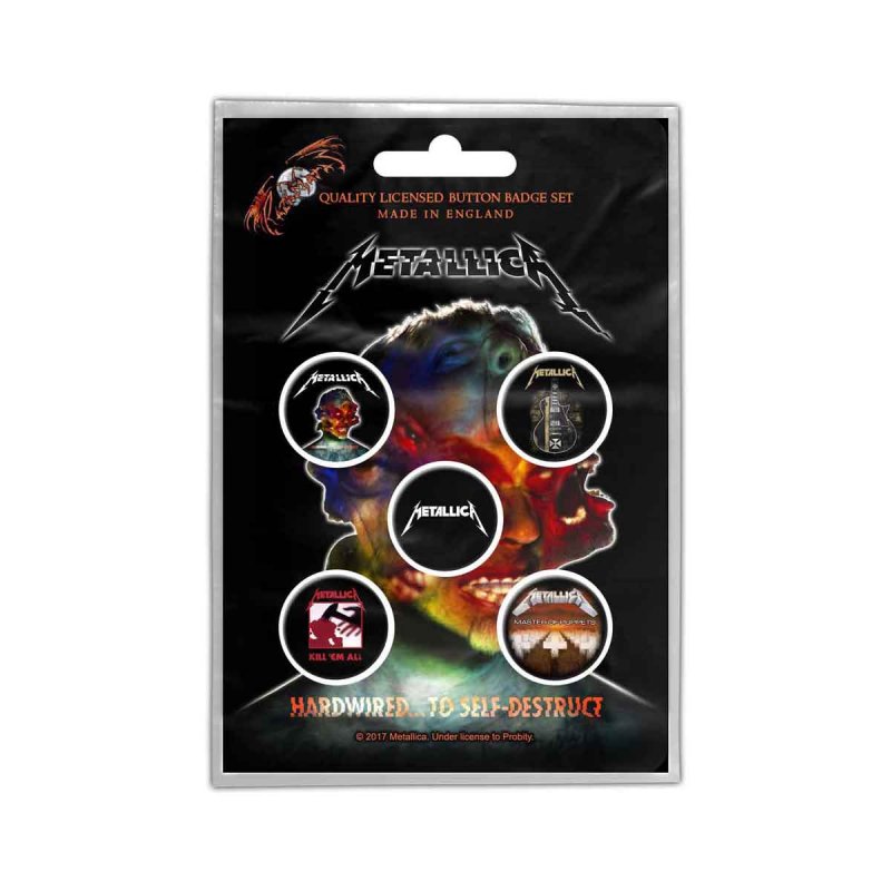 画像1: Metallica バッジ5個セット メタリカ Hardwired to Self-Destruct