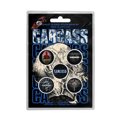 画像1: Carcass バッジ5個セット カーカス Necro Head