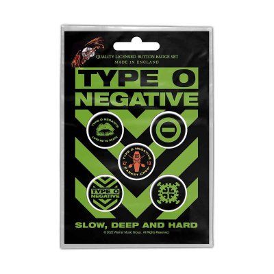 画像1: Type O Negative バッジ5個セット タイプ・オー・ネガティヴ Slow, Deep And Hard