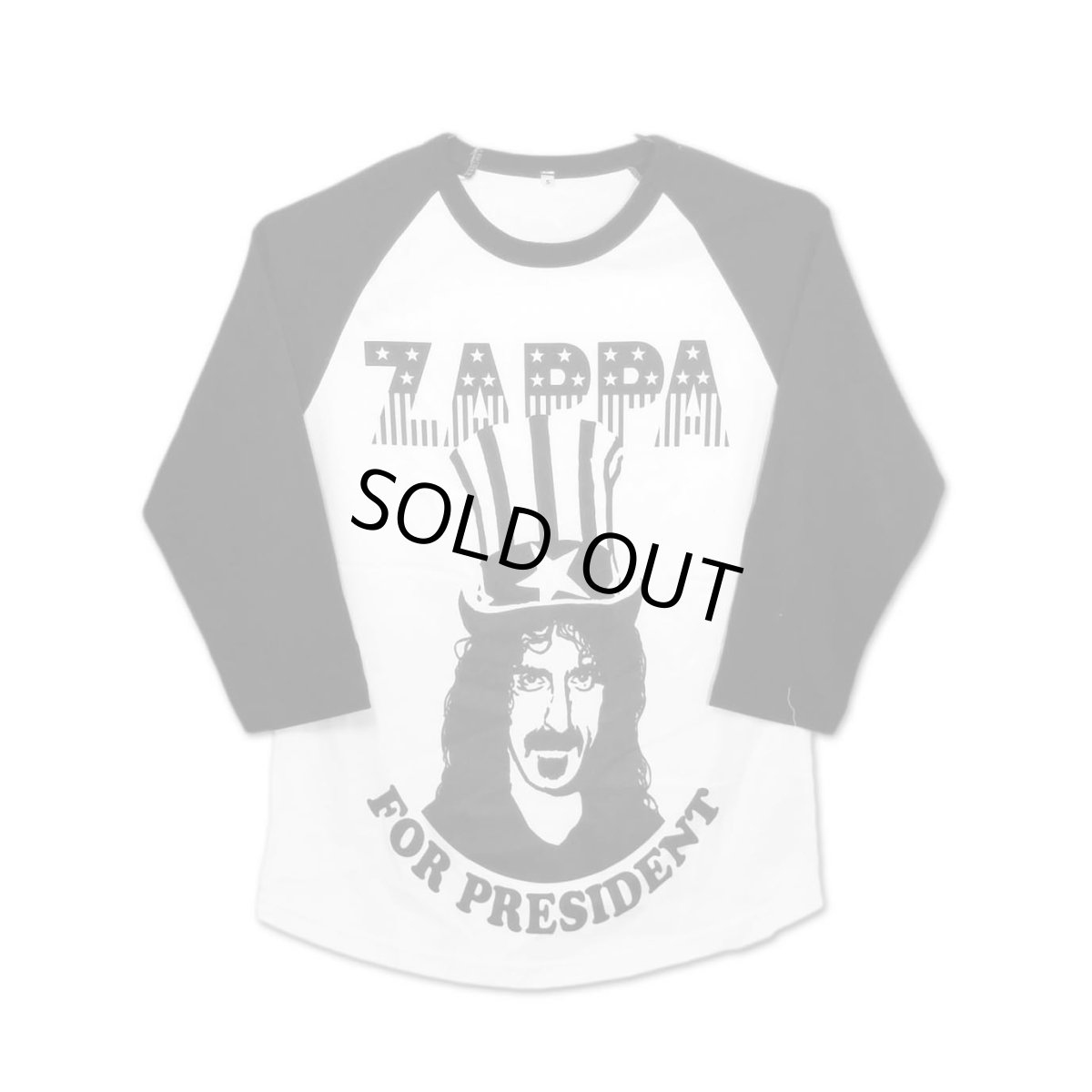 画像1: Frank Zappa ラグランシャツ フランク・ザッパ For President (1)