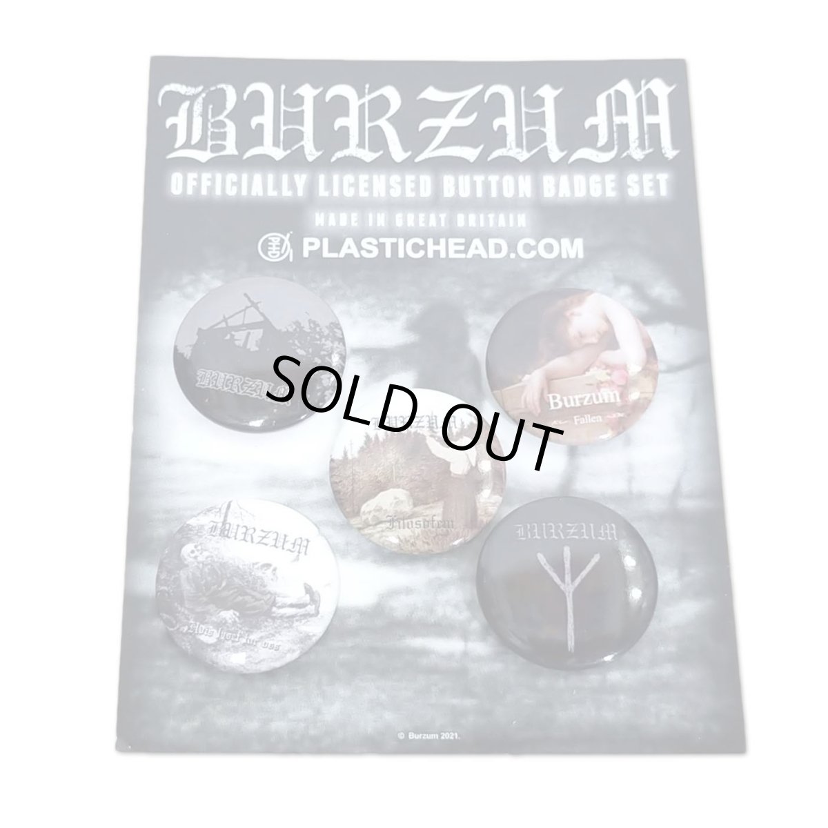 画像1: Burzum バッジ5個セット バーズム Filosofem (1)