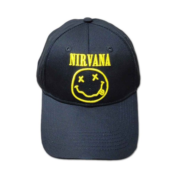 画像1: Nirvana スナップバックキャップ ニルヴァーナ Logo & Smiley (1)
