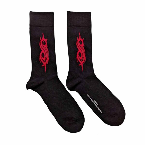 画像1: Slipknot ソックス 靴下 スリップノット Red Tribal BLACK (1)