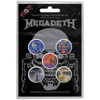 画像1: Megadeth バッジ5個セット メガデス Vic Rattlehead