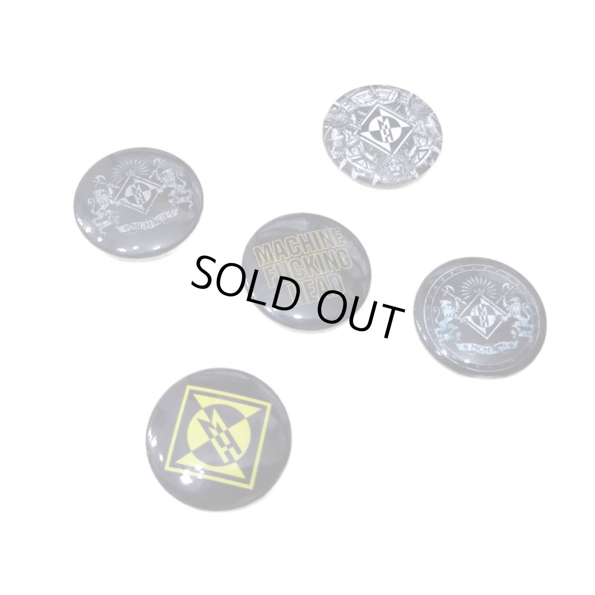 画像1: Machine Head バッジ5個セット マシーン・ヘッド Crest (1)