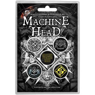 画像1: Machine Head バッジ5個セット マシーン・ヘッド Crest