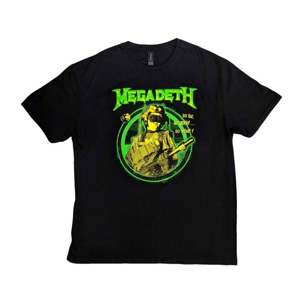 画像1: Megadeth バンドTシャツ メガデス So Far Green Logo (1)