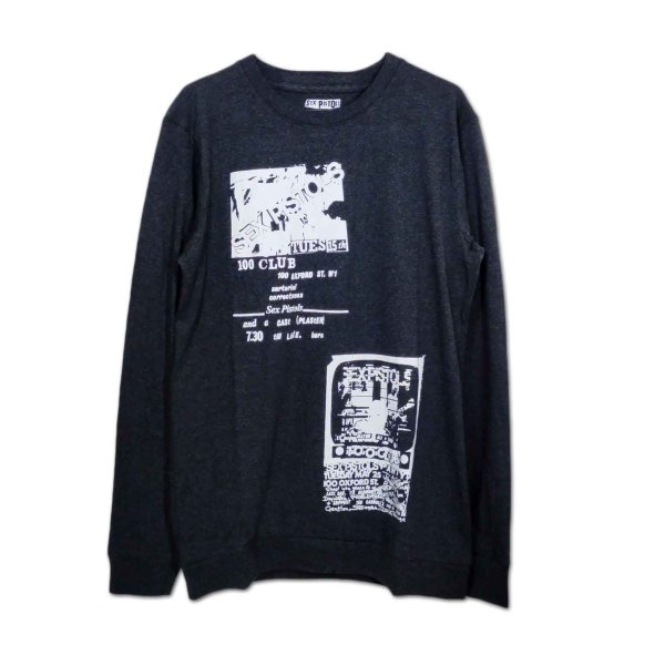 画像1: Sex Pistols ロングスリーヴTシャツ セックス・ピストルズ 100 Club (1)