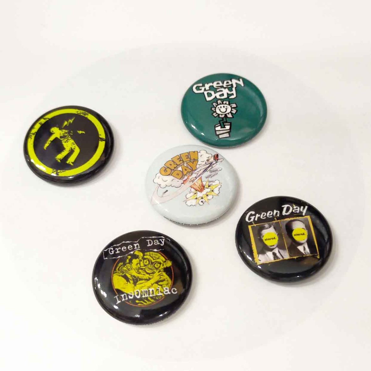 画像1: Green Day バッジ5個セット グリーン・デイ Dookie (1)