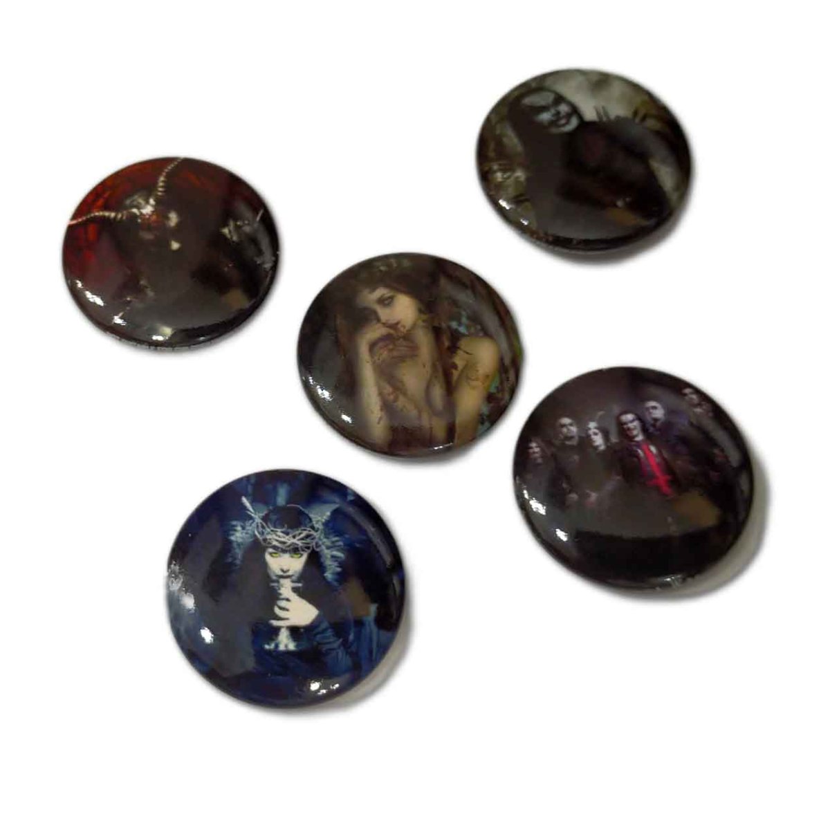画像1: Cradle Of Filth バッジ5個セット クレイドル・オブ・フィルス Cryptoriana (1)
