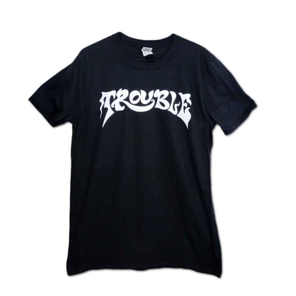画像1: Trouble バンドTシャツ トラブル Logo BLACK (1)