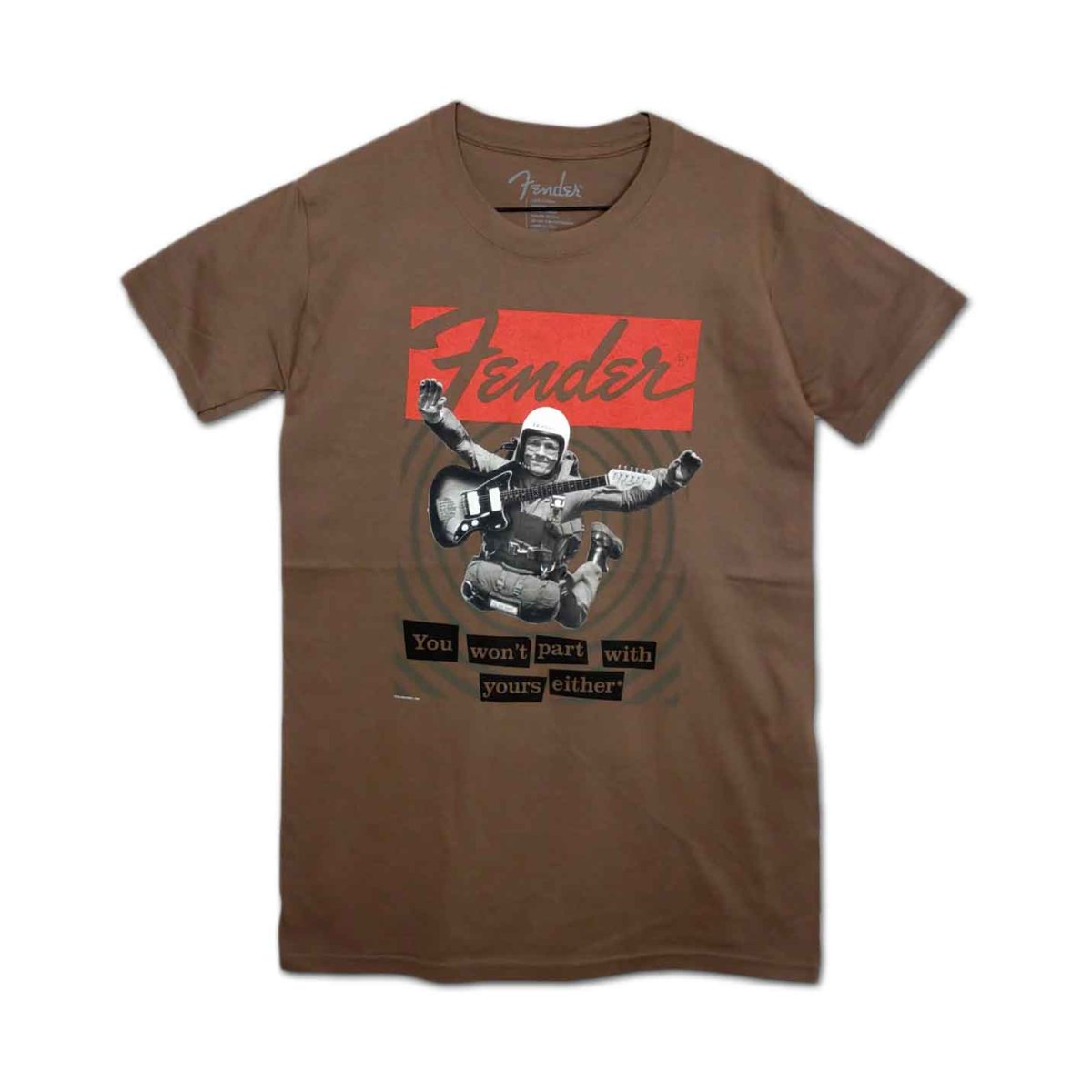 画像1: Fender Tシャツ フェンダー You Won't Part BROWN (1)