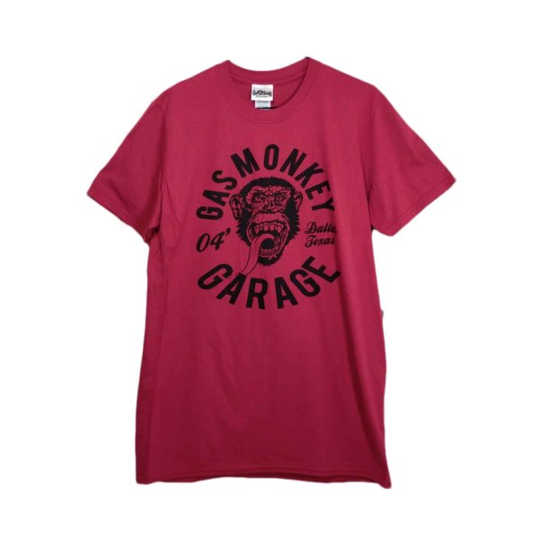 画像1: Gas Monkey Garage Tシャツ ガス・モンキー・ガレージ Monkey Mechanic RED (1)