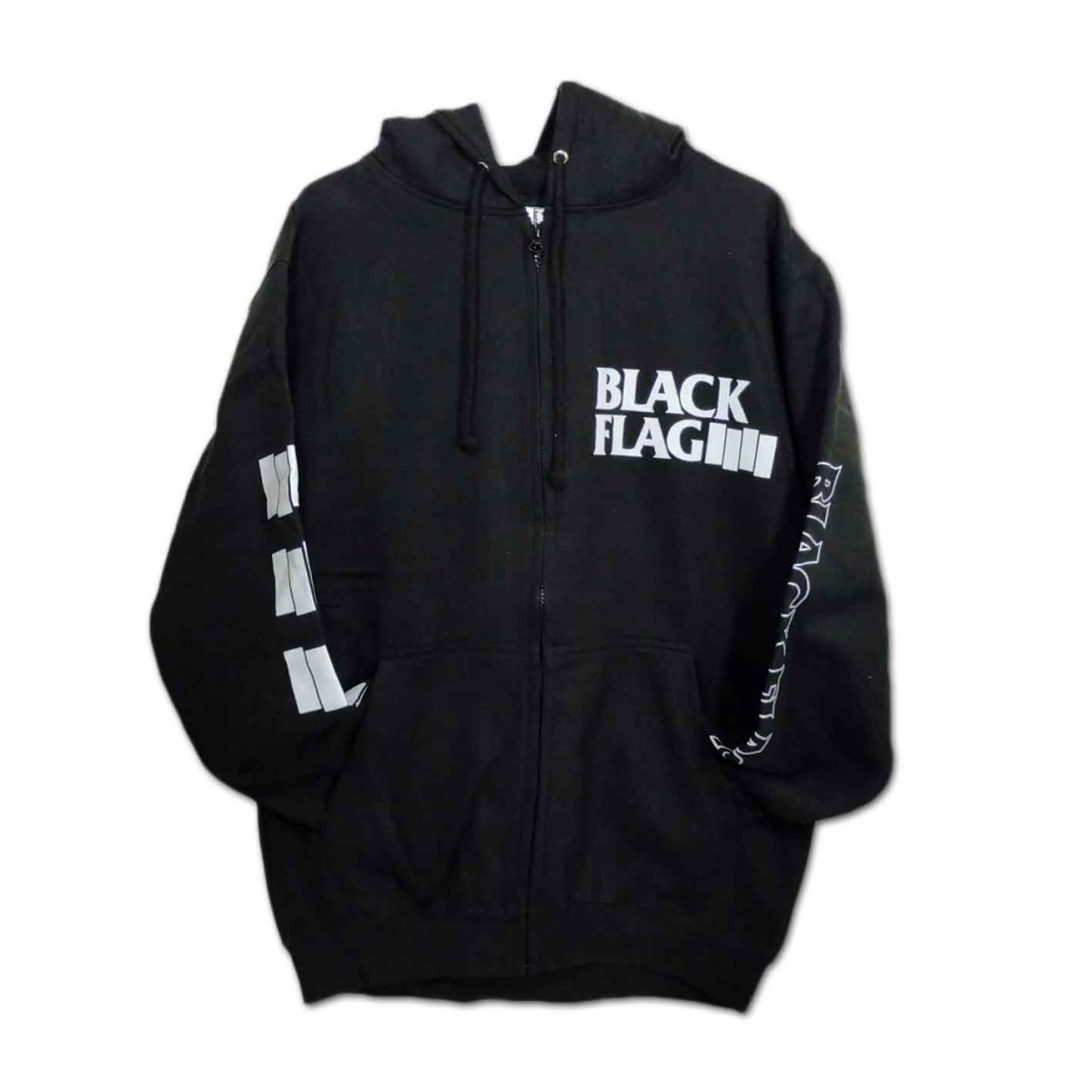 画像1: Black Flag ジップアップパーカー ブラック・フラッグ Logo [Back Print] (1)