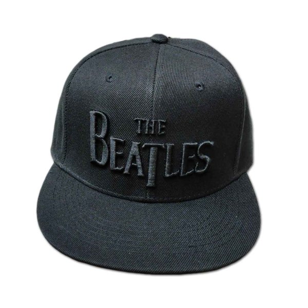 画像1: The Beatles スナップバックキャップ ザ・ビートルズ Logo BLACK (1)