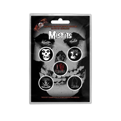 画像1: Misfits バッジ5個セット ミスフィッツ Skull
