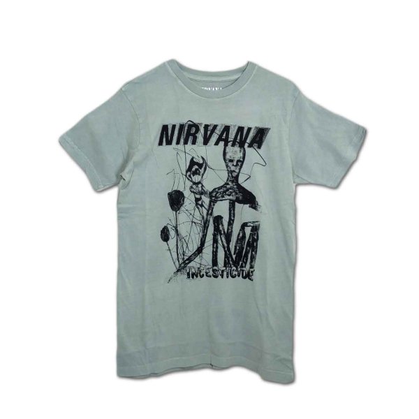画像1: Nirvana バンドTシャツ ニルヴァーナ Incesticide Stacked Logo [Back Print] (1)