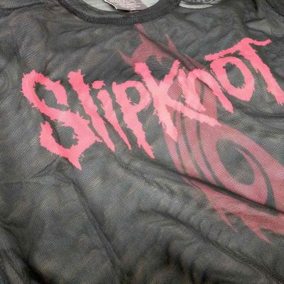 画像2: Slipknot レディースメッシュクロップトップ スリップノット Logo