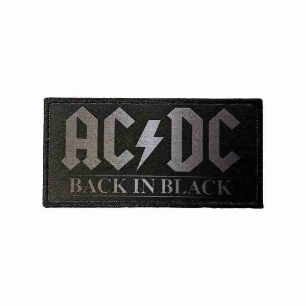 画像1: AC/DC パッチ／ワッペン エーシーディーシー Back In Black Logo (1)