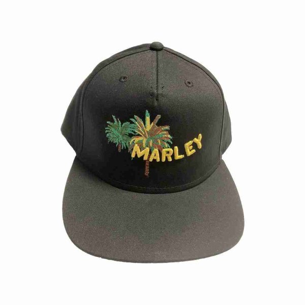 画像1: Bob Marley フラットビルスナップバックキャップ ボブ・マーリー Palm Trees (1)