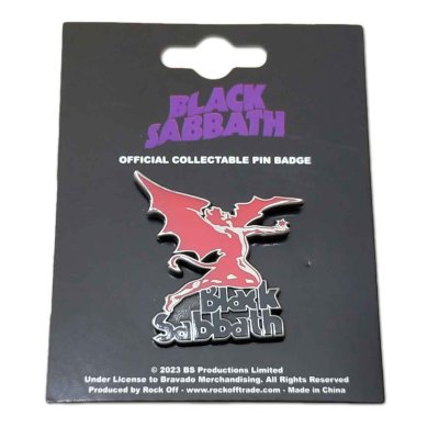 画像1: Black Sabbath ピンバッジ ブラック・サバス Logo & Demon