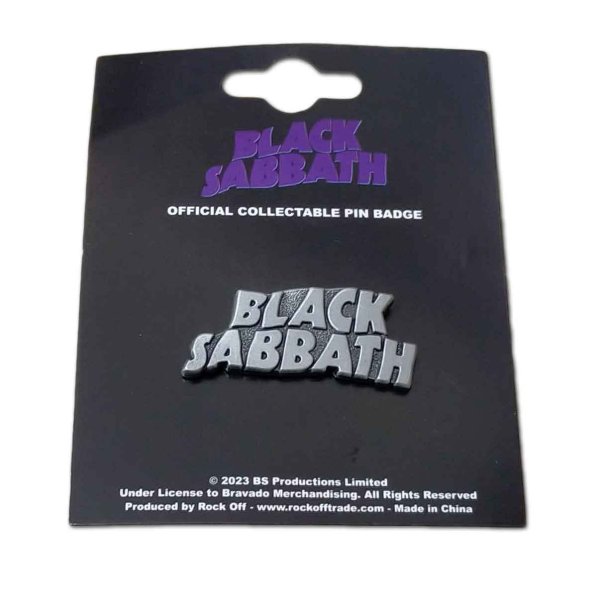 画像1: Black Sabbath ピンバッジ ブラック・サバス Wavy Logo (1)