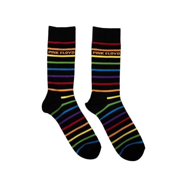 画像1: Pink Floyd ソックス 靴下 ピンク・フロイド Prism Stripes (1)