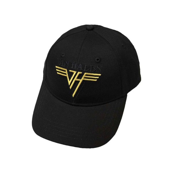 画像1: Van Halen スナップバックキャップ ヴァン・ヘイレン Yellow Logo BLACK (1)