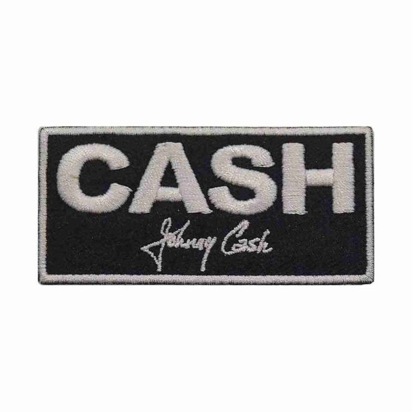 画像1: Johnny Cash アイロンパッチ／ワッペン ジョニー・キャッシュ Block (1)