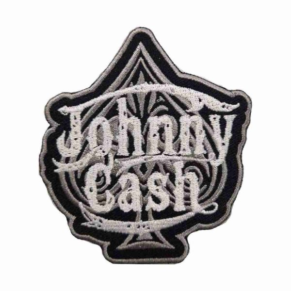 画像1: Johnny Cash アイロンパッチ／ワッペン ジョニー・キャッシュ Spade (1)