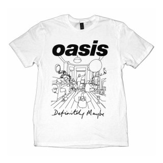 Oasis バンドTシャツ オアシス Definitely Maybe Ticket Stub WHITE