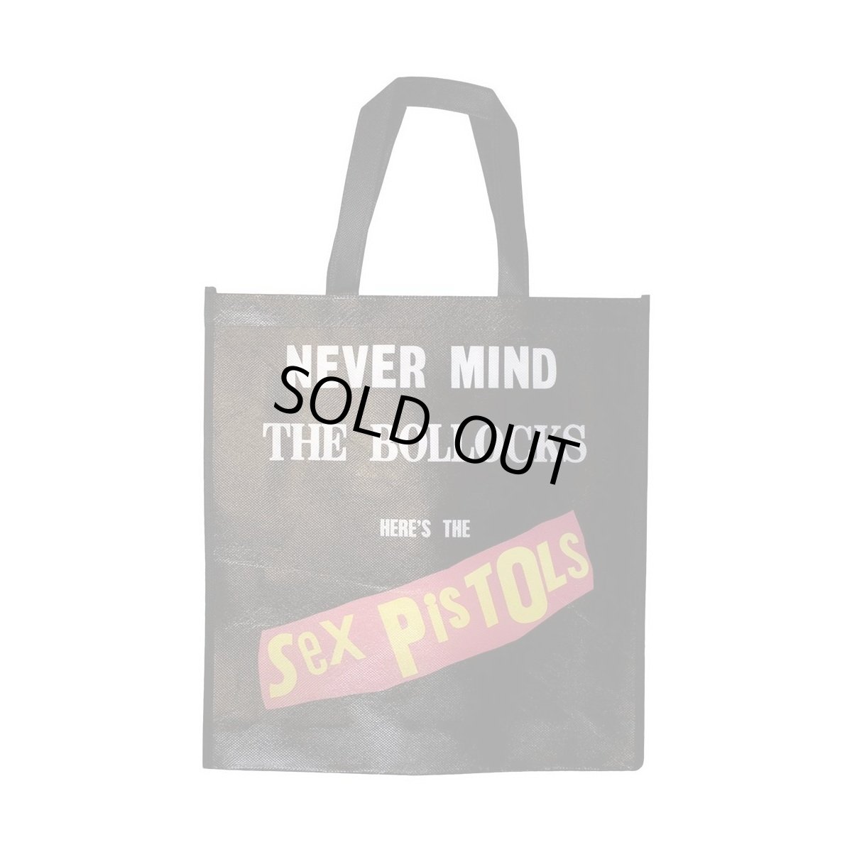 画像1: Sex Pistols エコバッグ トートバッグ セックス・ピストルズ Never Mind The Bollocks BLACK (1)
