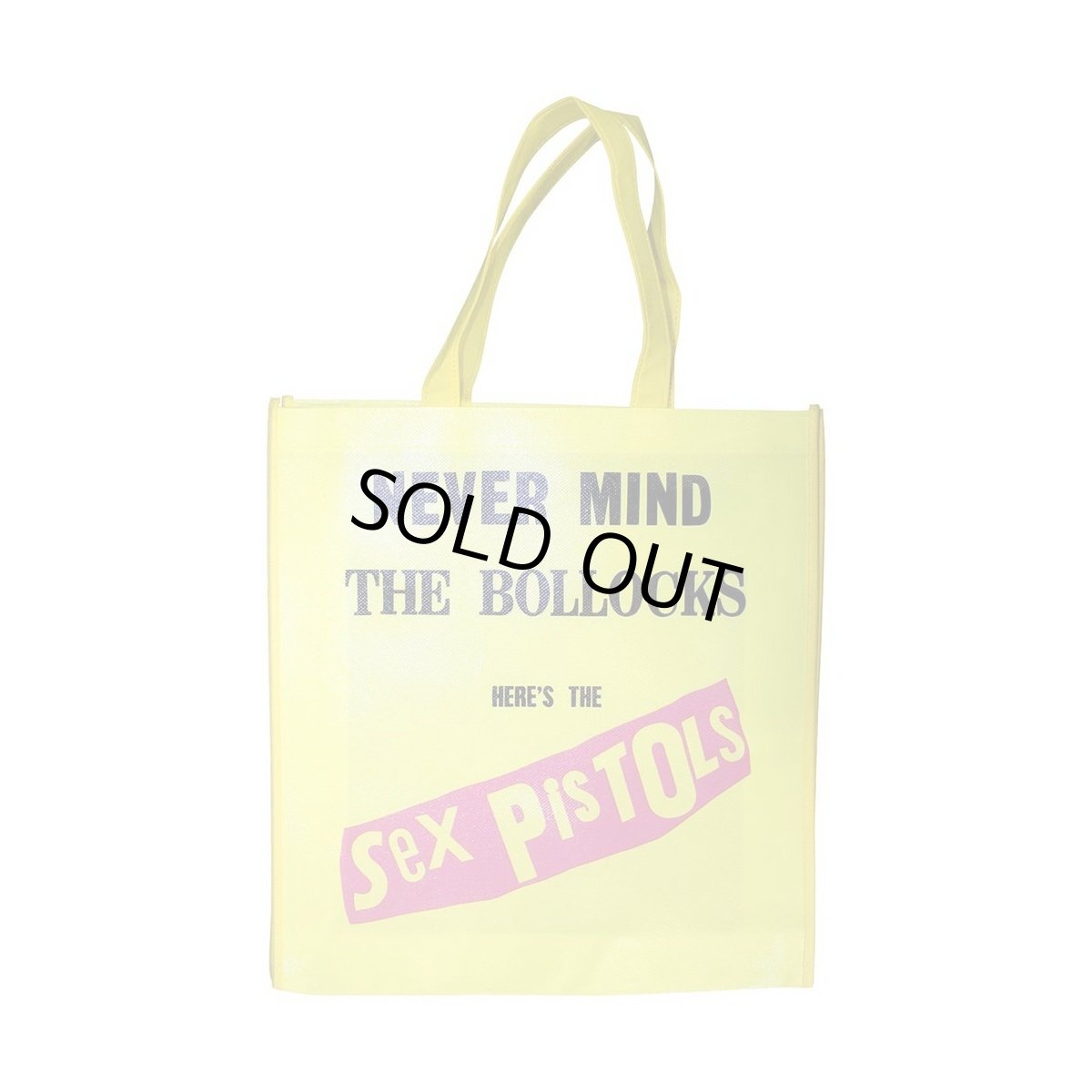 画像1: Sex Pistols エコバッグ トートバッグ セックス・ピストルズ Never Mind The Bollocks YELLOW (1)