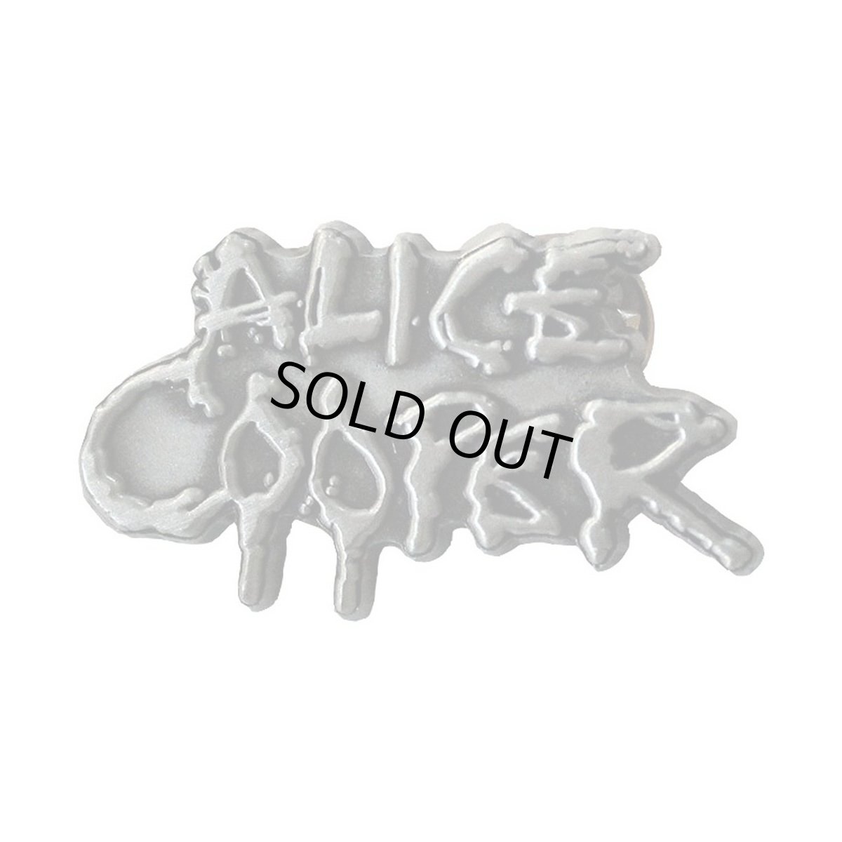 画像1: Alice Cooper メタルピンバッジ アリス・クーパー Dripping Logo SILVER (1)