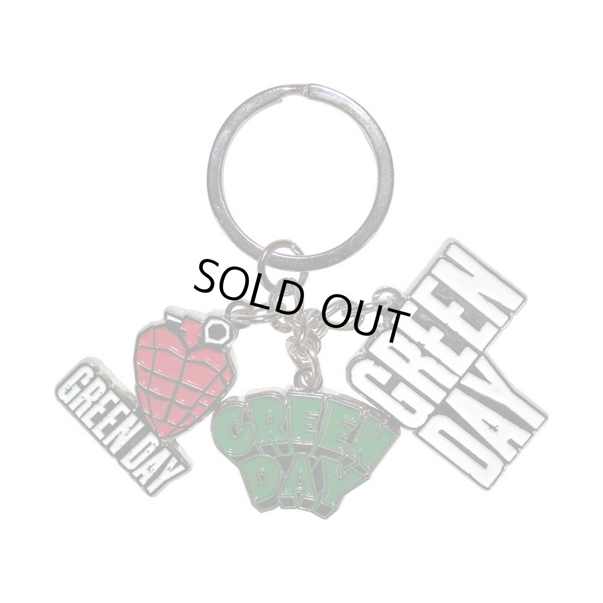 画像1: Green Day メタルキーリング キーホルダー グリーン・デイ Logo Charms (1)