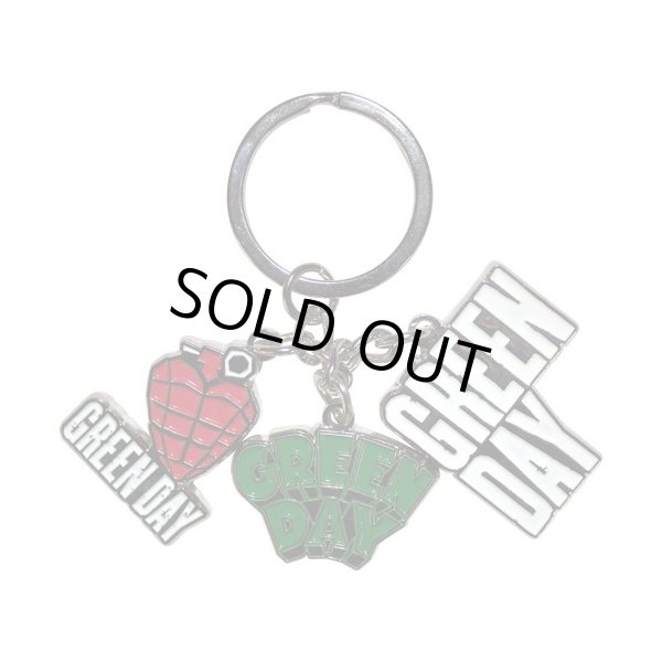 画像1: Green Day メタルキーリング キーホルダー グリーン・デイ Logo Charms (1)