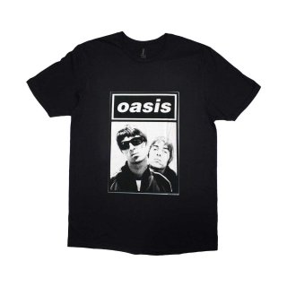 Oasis バンドTシャツ オアシス Noel & Liam Boxed Photo WHITE