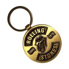 画像1: The Rolling Stones メタルキーリング キーホルダー ザ・ローリング・ストーンズ Tour 1978 Gold Double-Sided (1)