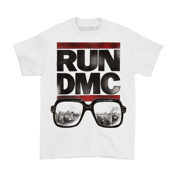画像1: Run DMC Tシャツ ランDMC Glasses On White (1)