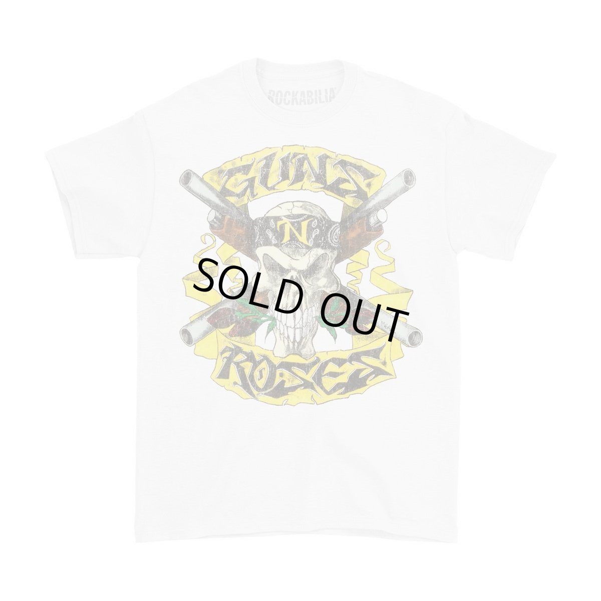 画像1: Guns N' Roses バンドTシャツ ガンズ・アンド・ローゼス  Skull & Crossed Shotguns (1)