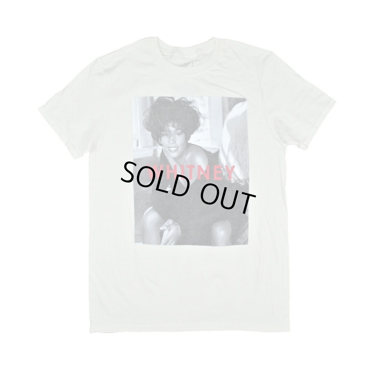 画像1: Whitney Houston Tシャツ ホイットニー・ヒューストン Red Logo on Cream (1)