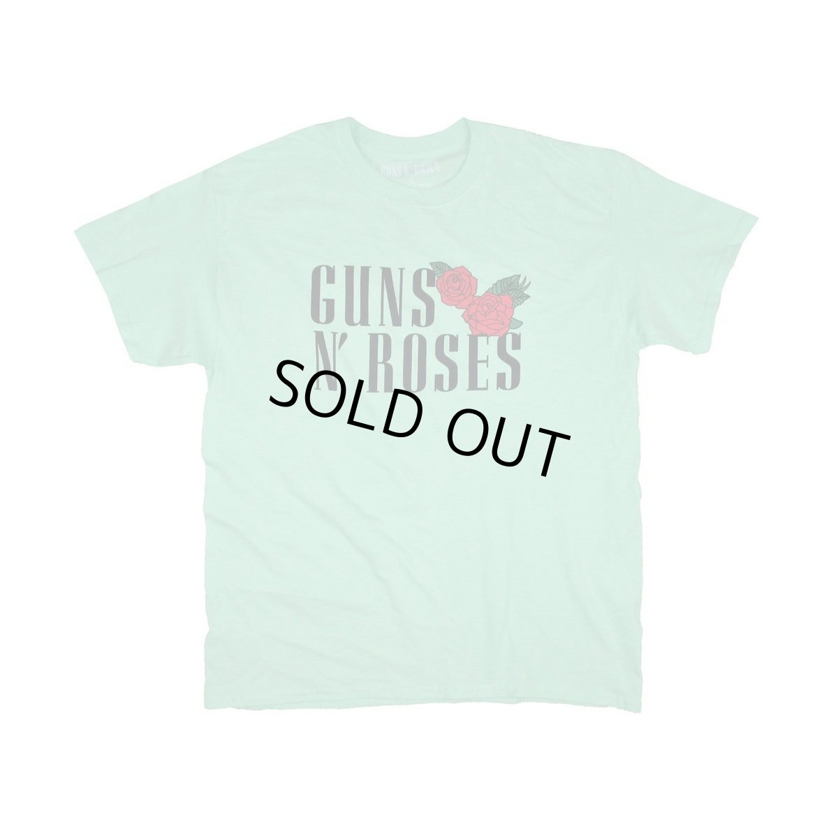 画像1: Guns N' Roses バンドTシャツ ガンズ・アンド・ローゼス Red Roses on Mint Green (1)