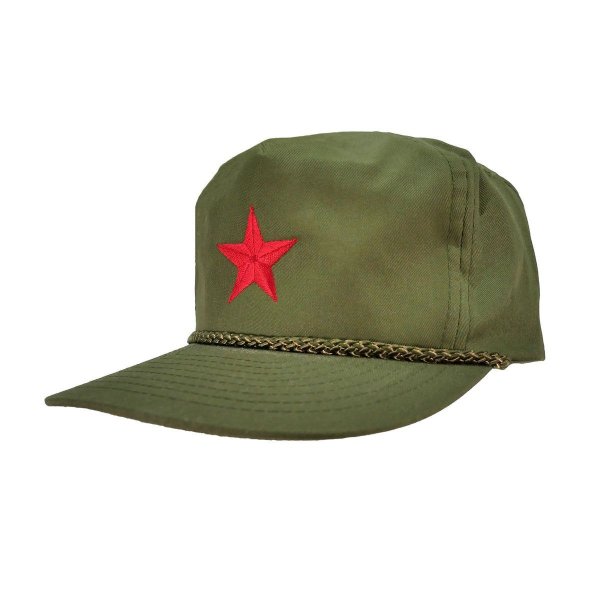 画像1: Eurythmics スナップバックキャップ Army Embroidered Red Star (1)