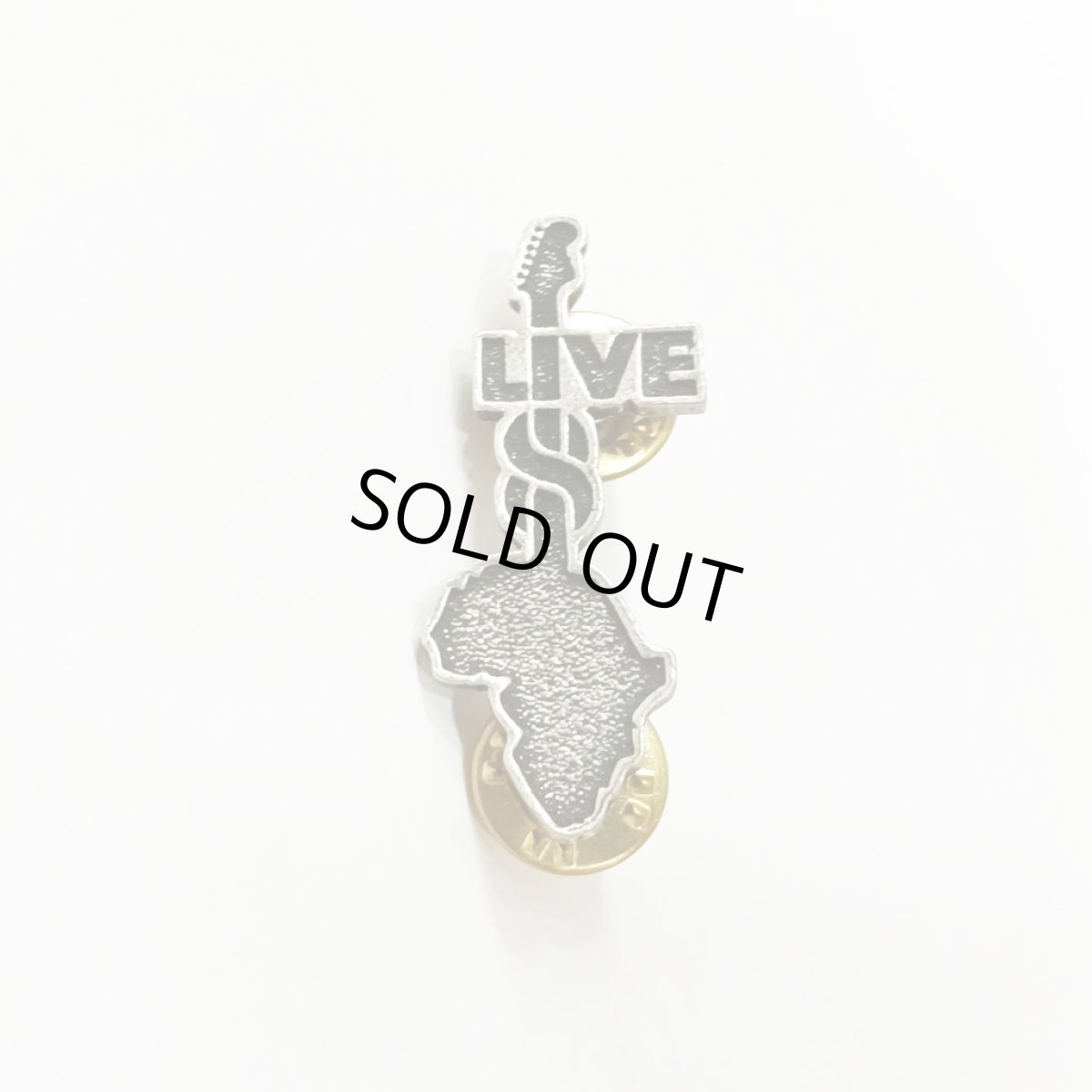 画像1: Live Aid メタルピンバッジ ライヴ・エイド Africa Guitar Logo (1)