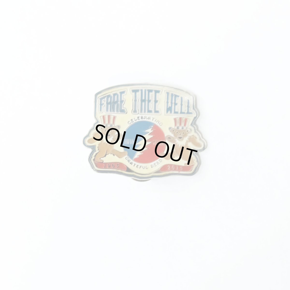 画像1: Grateful Dead メタルピンバッジ グレイトフル・デッド Bear Crest 50 Years Stick Pin (1)