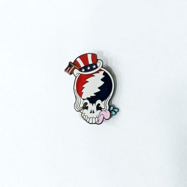 画像1: Grateful Dead メタルピンバッジ グレイトフル・デッド Teaser Skull Stick Pin (1)