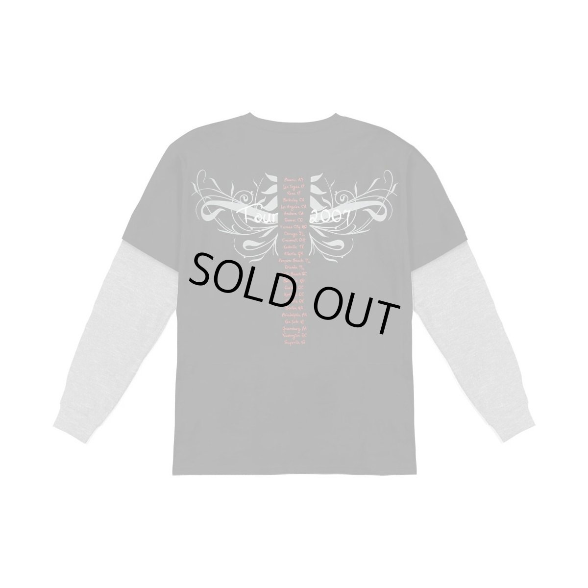 画像2: Joe Satriani 切り替えロングスリーヴTシャツ ジョー・サトリアーニ Tour 2007 [Back Print] (2)